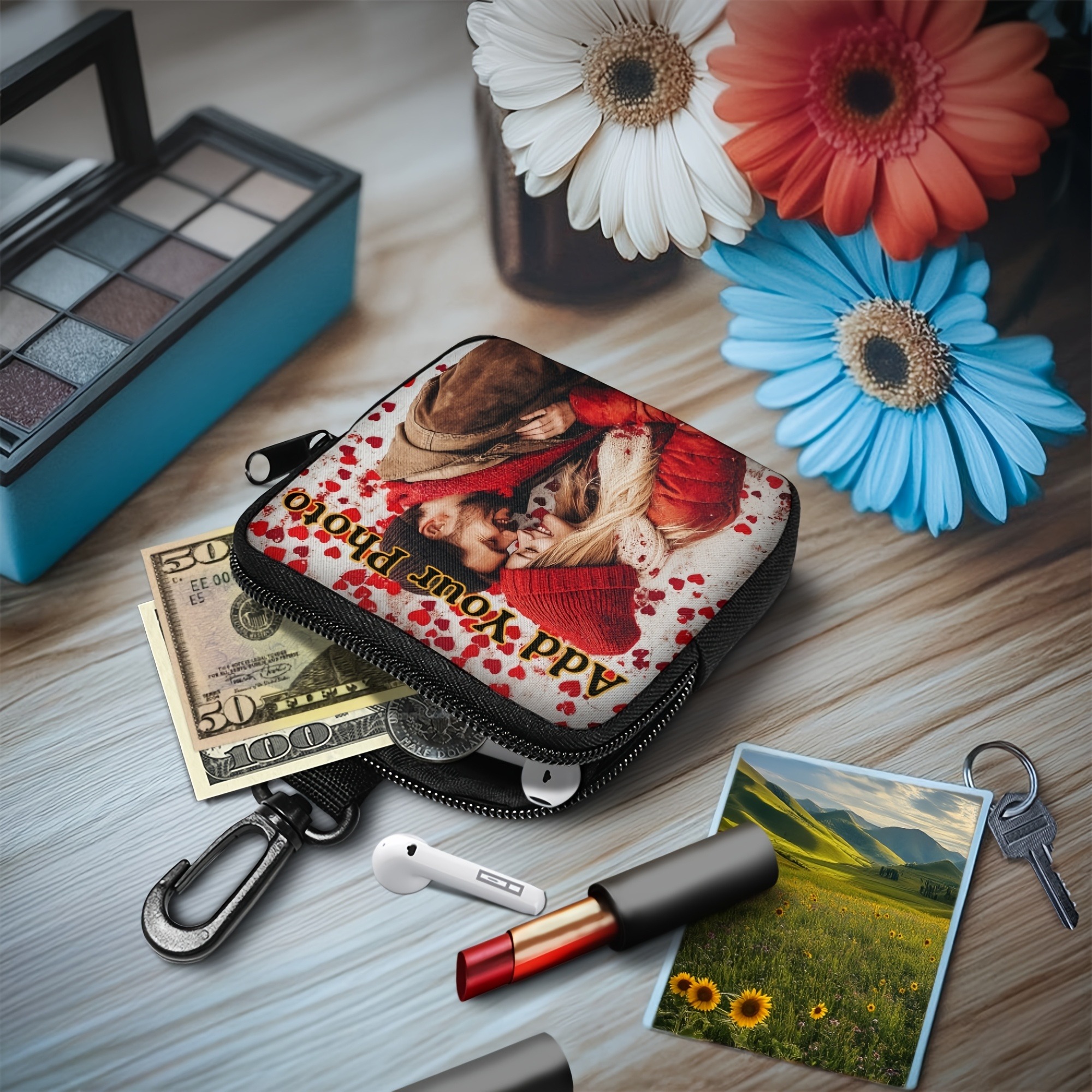 Custom Photo Coin Bag Mini Ear - Travel Accessories Pouch For Women avis et prix