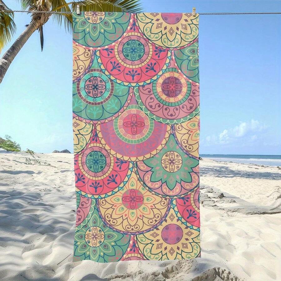 Vibrant Mandala Beach Towel Mi - Travel Towel Quick Dry avis et prix
