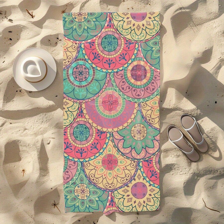 Vibrant Mandala Beach Towel Mi - Travel Towel Quick Dry avis et prix