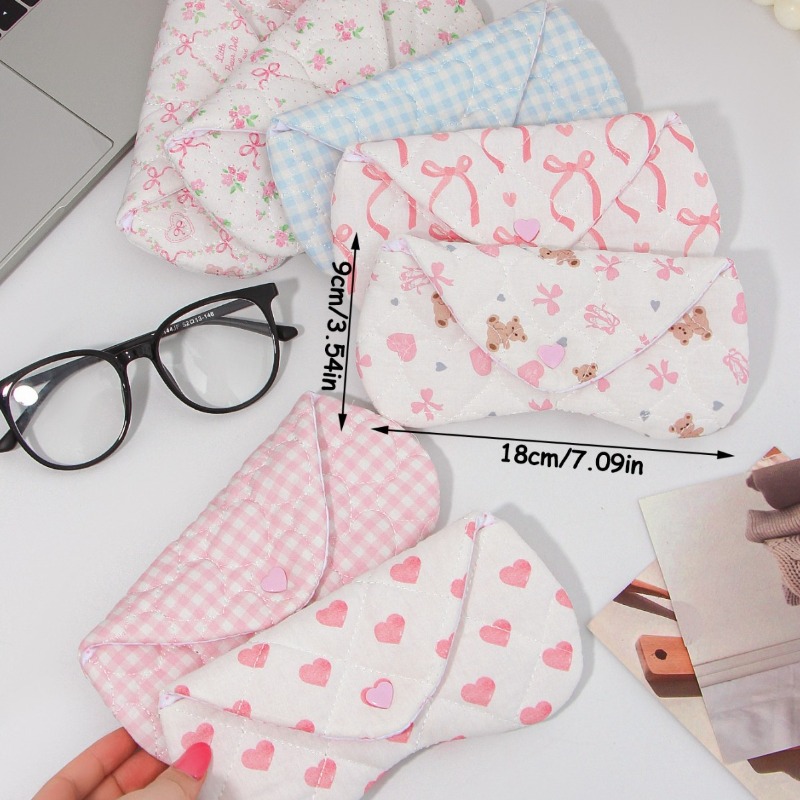 Ins Korean Plaid Fabric Heart  - Travel Accessories Pouch For Women avis et prix