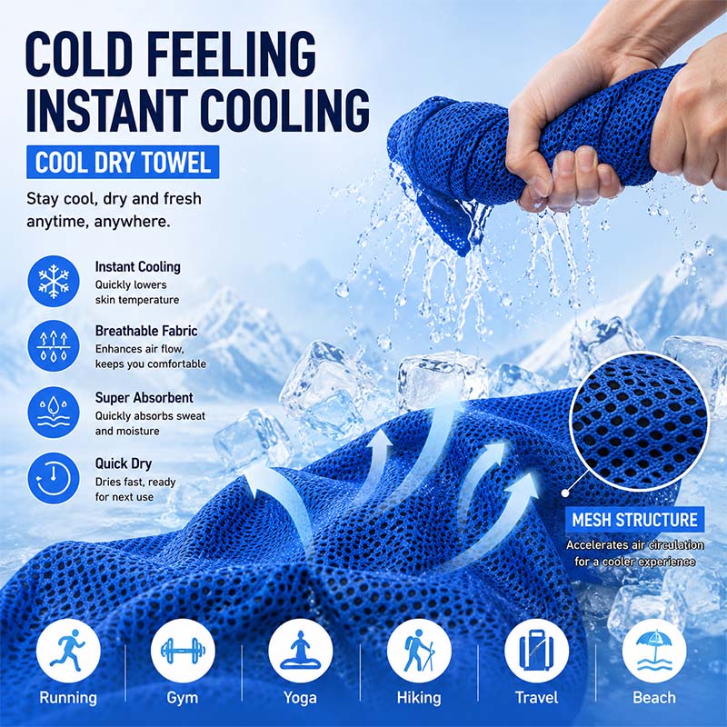 Instant Cooling Towel with EVA - Travel Towel Quick Dry avis et prix