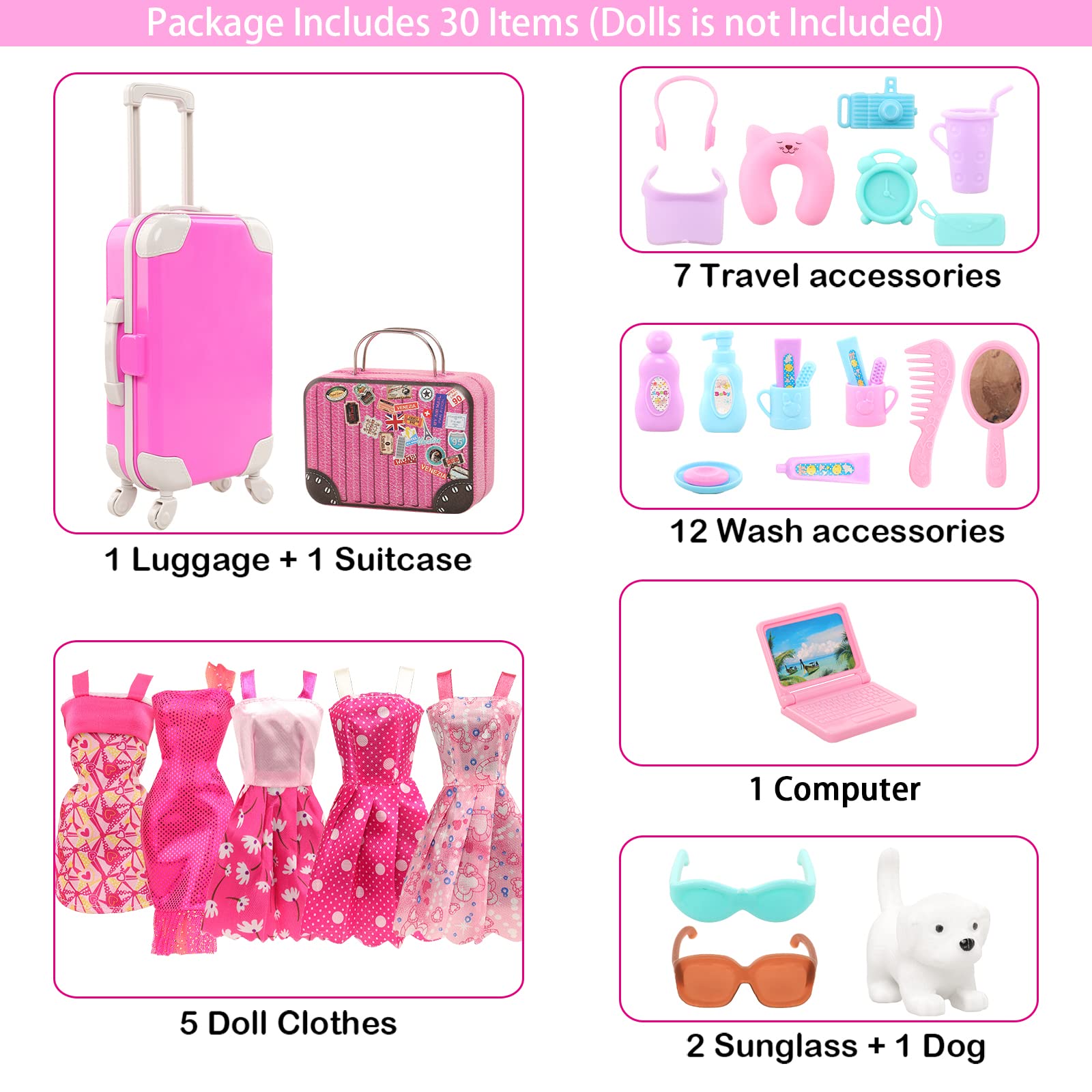 BARWA 30 Pcs 11.5 lnch Travel  - Travel Accessories With Kids avis et prix