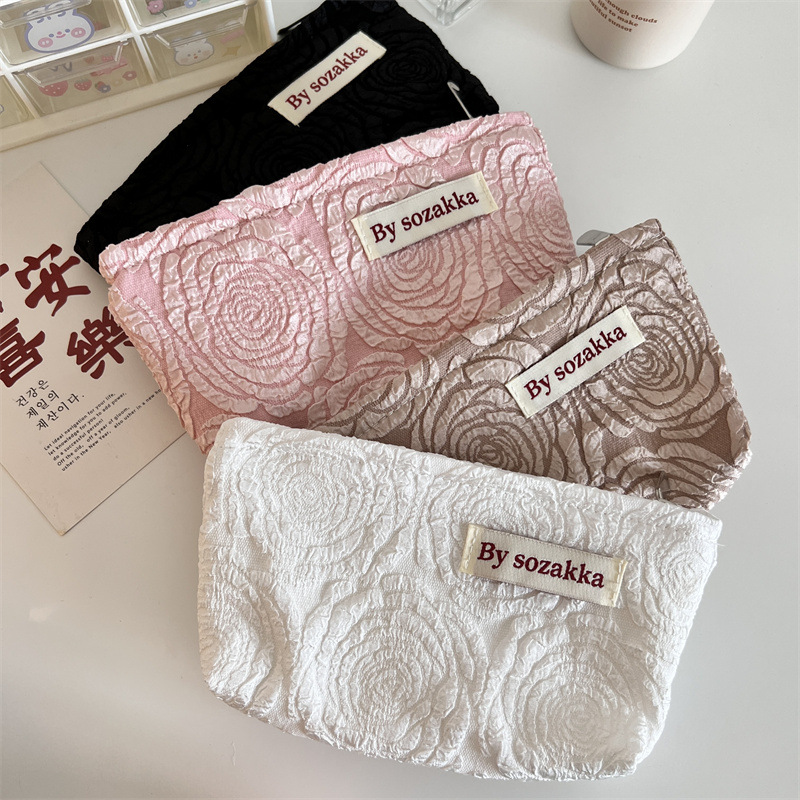 French Embossed Flowers Travel - Travel Accessories Pouch For Women avis et prix