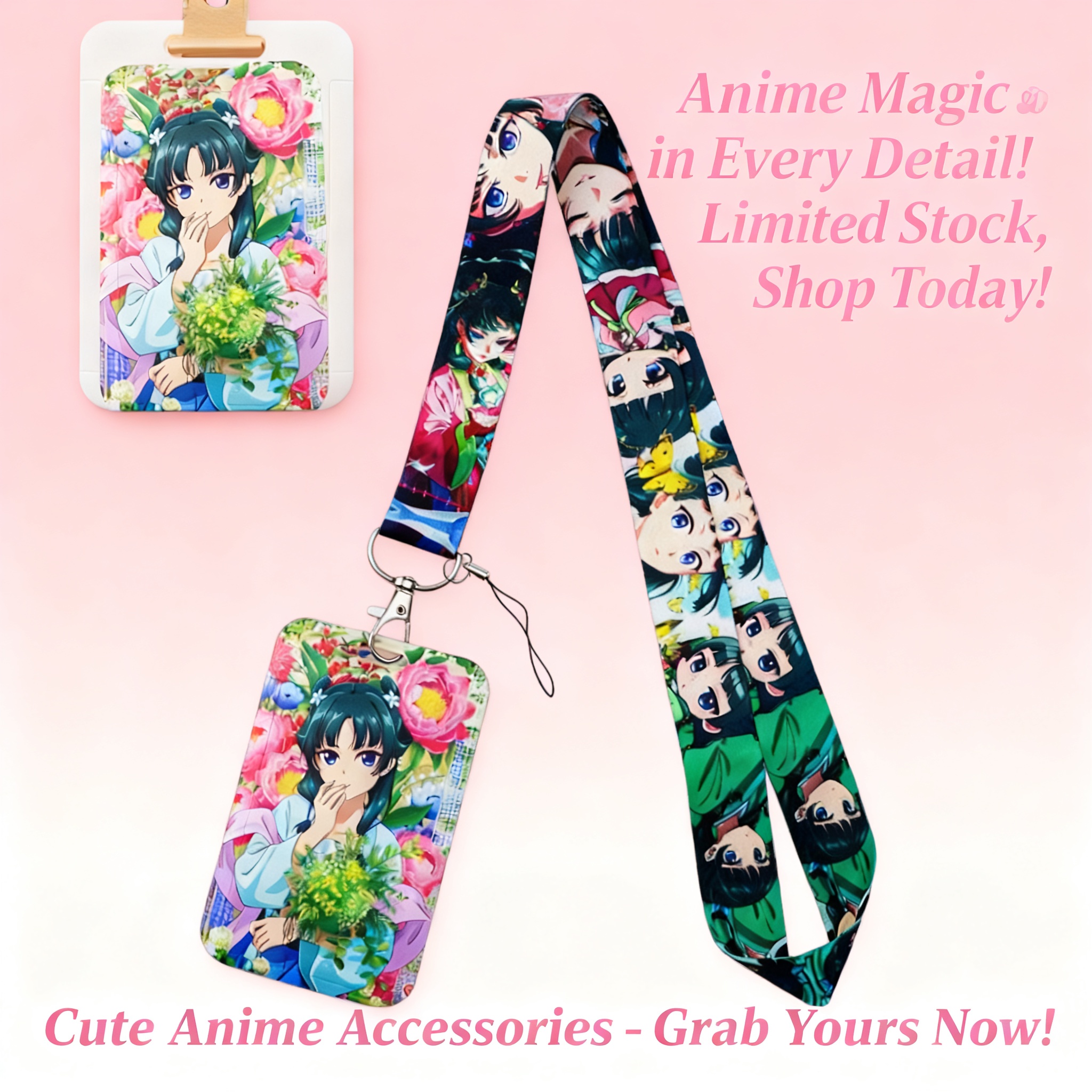 Cute Anime Girl Lanyard Neck S - Travel Accessories Pouch avis et prix