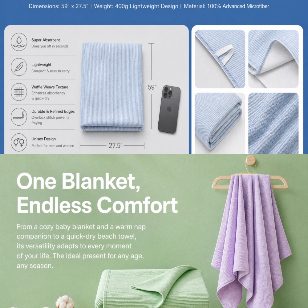 BRLPONVE 100% Cotton Striped B - Travel Towel Quick Dry avis et prix