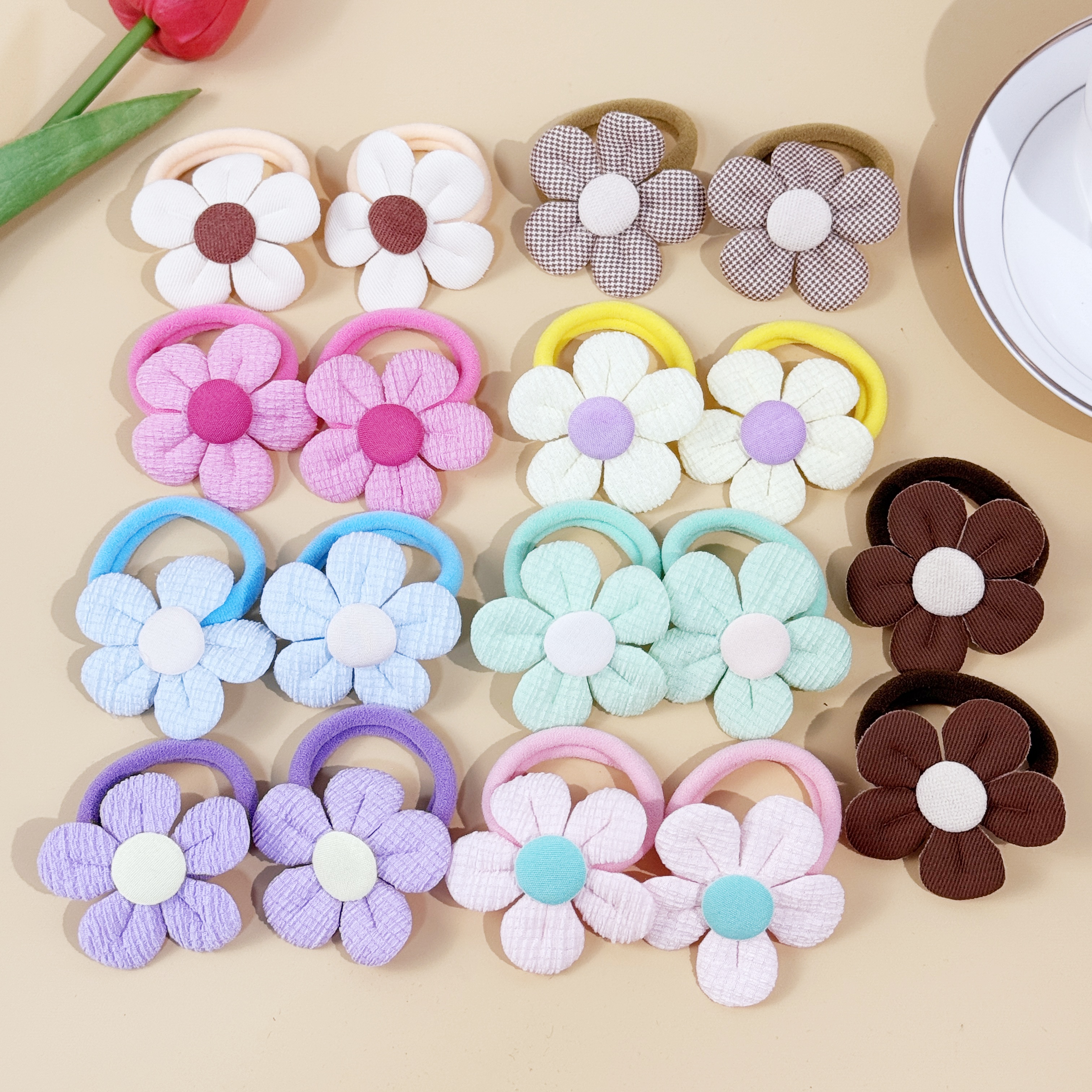 18pcs Sunflower Hair Ties Kids - Travel Accessories With Kids avis et prix