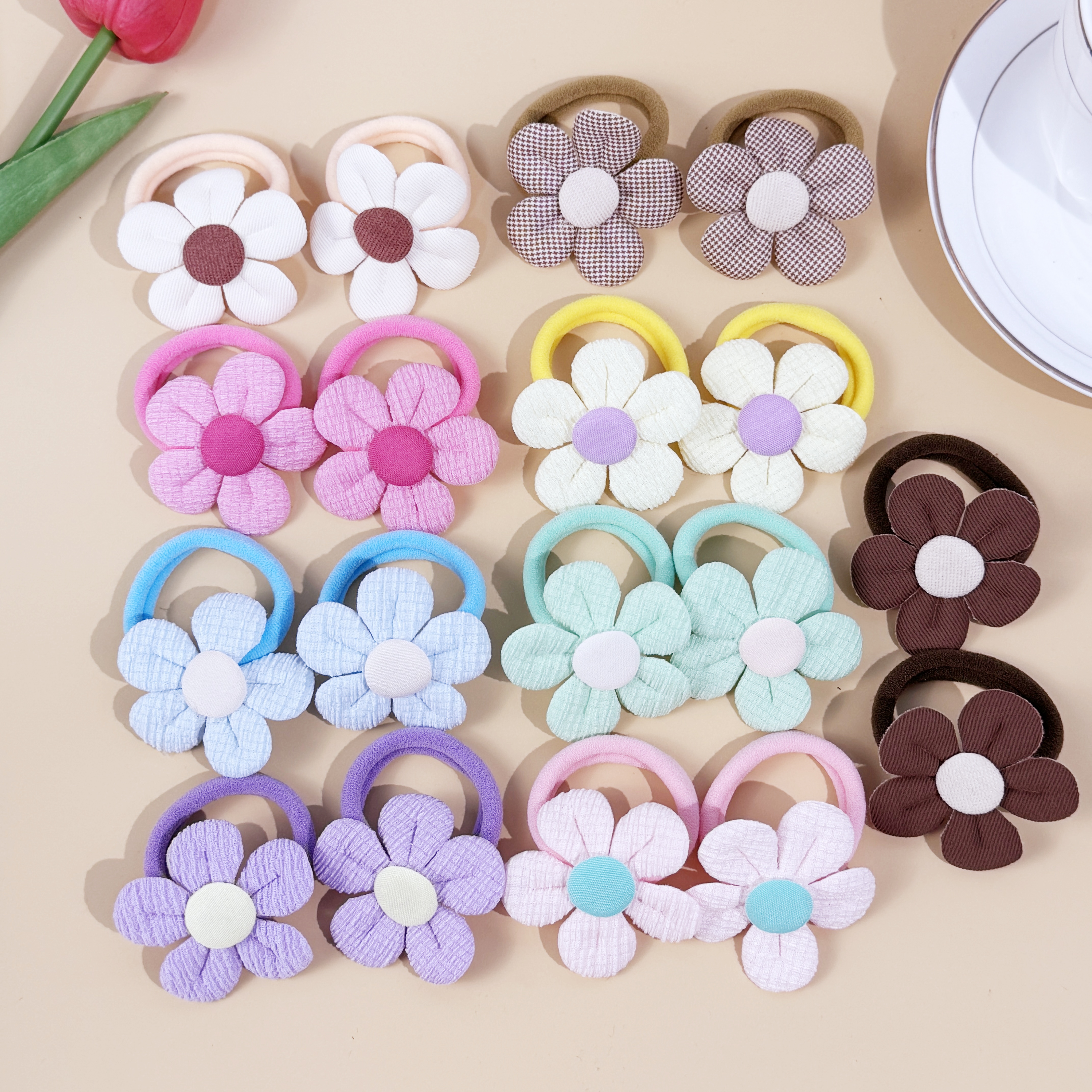 18pcs Sunflower Hair Ties Kids - Travel Accessories With Kids avis et prix