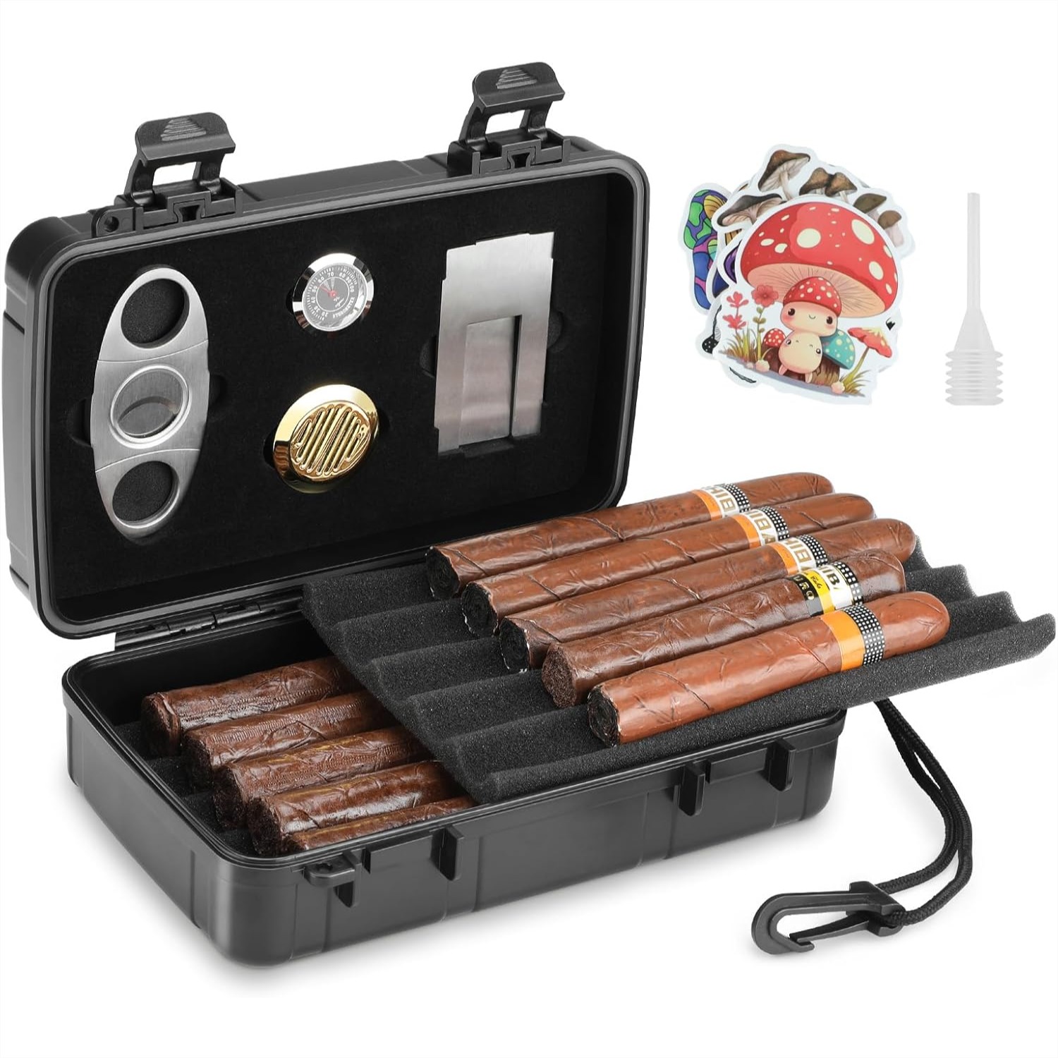 Portable Cigar Humidor Holds 1 - Travel Accessories Us avis et prix
