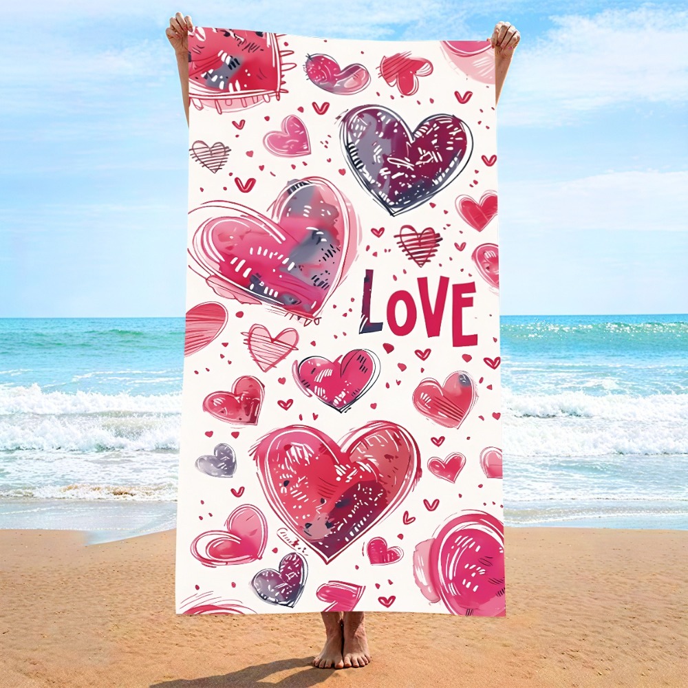 Heart Symbol Bath Towel 27x55i - Travel Towel Quick Dry avis et prix