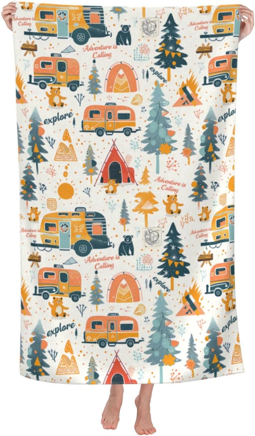 Camping Adventure Beach Towel  - Travel Towel Quick Dry avis et prix