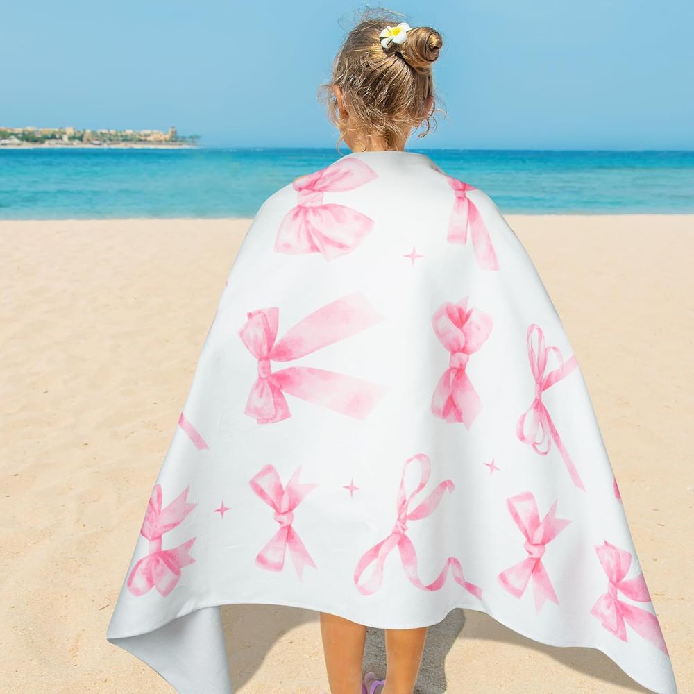 Pink Bow-Decorated 30x60 Inch  - Travel Towel Quick Dry avis et prix