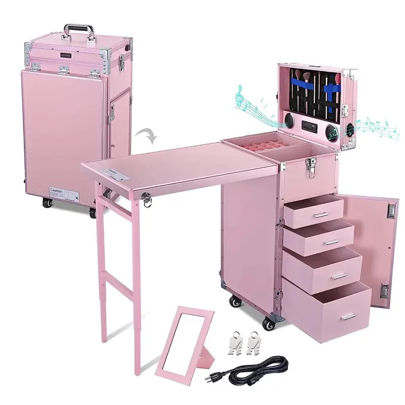 Rolling Manicure Table Foldabl - Travel Accessories In Train avis et prix
