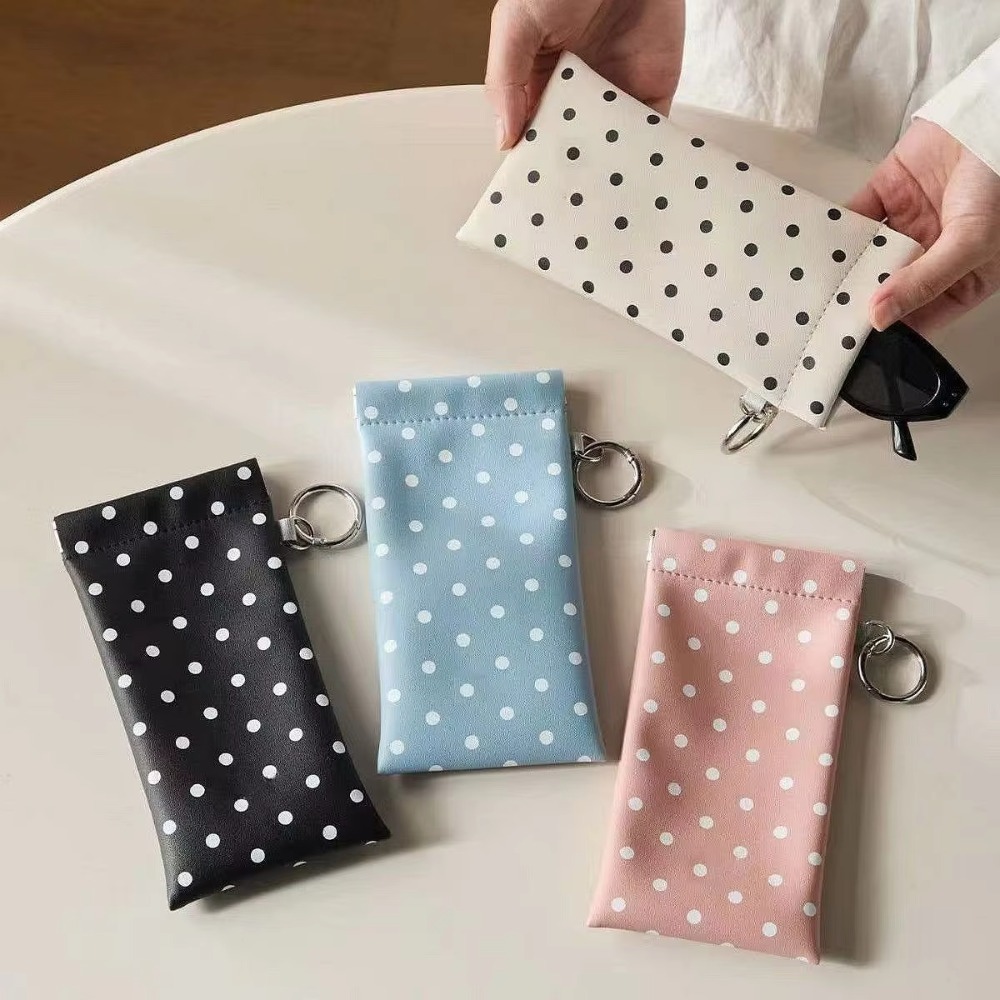 Polka Dot Eyeglass Pouch with  - Travel Accessories Pouch For Women avis et prix