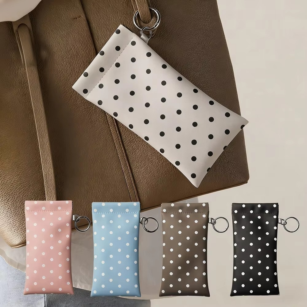 Polka Dot Eyeglass Pouch with  - Travel Accessories Pouch For Women avis et prix