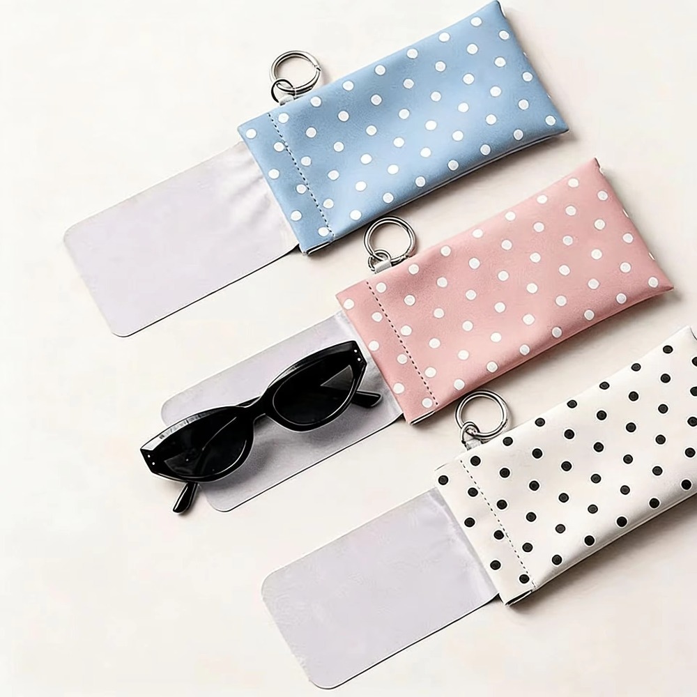 Polka Dot Eyeglass Pouch with  - Travel Accessories Pouch For Women avis et prix